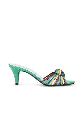 Valentino Garavani Royal Slide Sandal in Multicolor - Green. Size 36 (also in 36.5, 39, 39.5, 40, 41).