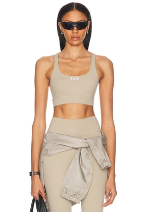Sporty & Rich Runner Active Sports Bra in Elephant - Taupe. Size XS (also in ).