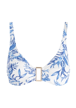 Melissa Odabash Bel Air Printed Underwired Bikini top - Blue - 48 (UK16 / XL)