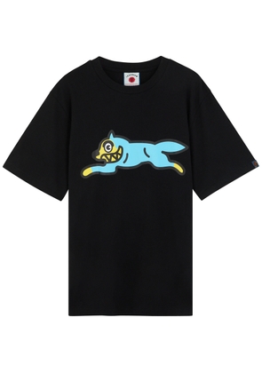 Ice Cream Running dog Printed Cotton T-shirt - Black - M