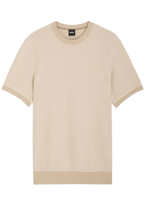 Boss H-jianfranco Cotton-knit T-shirt - Beige - Xxl
