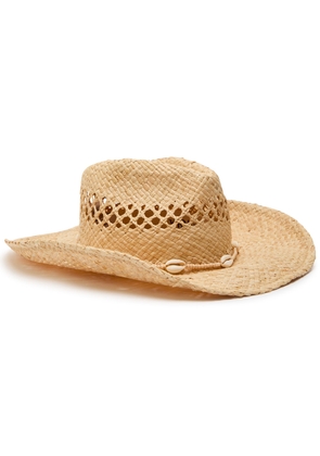 Lack OF Color Seashells Embellished Raffia Cowboy hat - Natural - 55 (55cm / S)