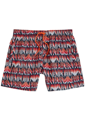 Emporio Armani Logo-print Shell Swim Shorts - Red - S