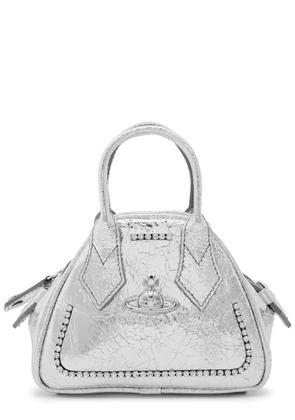 Vivienne Westwood Yasmine Mini Metallic Leather top Handle bag - Silver - One Size
