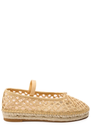 Loeffler Randall Kayla Raffia Ballet Flats - Beige - 11 (IT41.5 / UK8.5)
