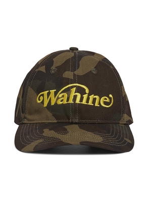 Wahine Baseball Cap in Camo - Army. Size all.