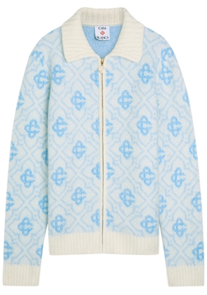 Casablanca Logo-monogrammed Brushed-knit Jacket - Blue - M