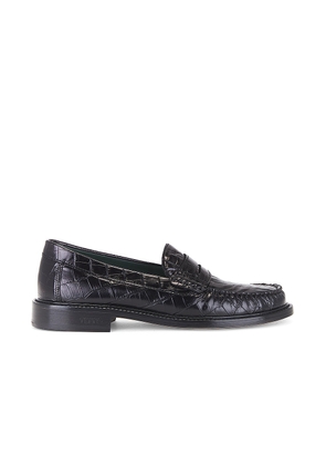 Vinny's Yardee Mocassin Loafer in Croco Pattern Black - Black. Size 42 (also in 43).