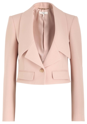 Chloe Cropped Wool Blazer - Pink - 40 (UK12 / M)