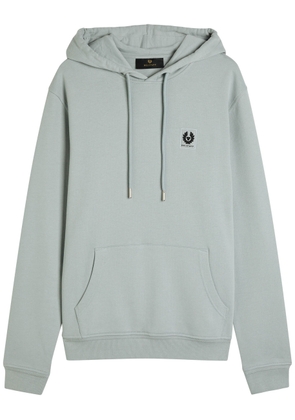 Belstaff Logo Hooded Cotton Sweatshirt - Light Blue - S