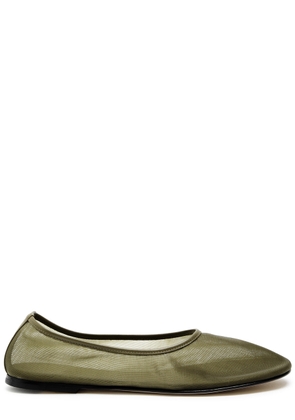 Dear Frances Balla Mesh Ballet Flats - Khaki - 39 (IT39 / UK6)