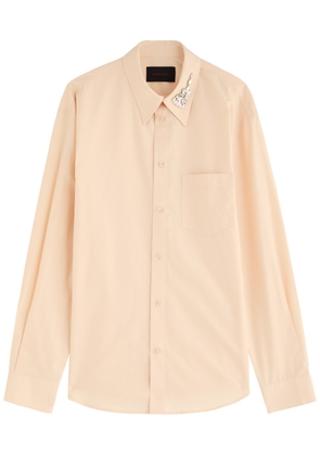 Simone Rocha Crystal-embellished Cotton Shirt - Nude - M