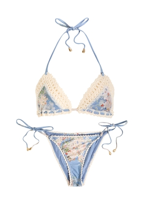Zimmermann Cascadian Crochet-trimmed Bikini - Multi Floral - 3 (UK 14 / L)