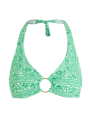 Melissa Odabash Brussels Printed Bikini top - Green - 38 (UK6 / XS)