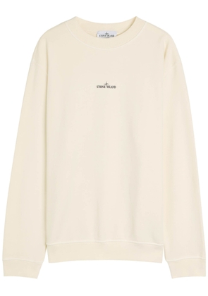 Stone Island Logo-print Cotton Sweatshirt - Ivory - XL