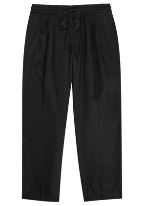 Dolce & Gabbana Drawstring Linen Trousers - Black - 48 (IT48 / M)