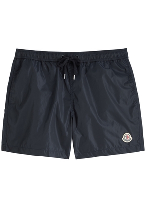 Moncler Logo Nylon Swim Shorts - Navy - L