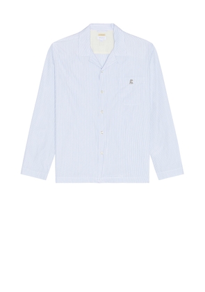 Undercover x Sunspel Button Up Shirt in Blue Stripe - Blue. Size L (also in XL/1X).