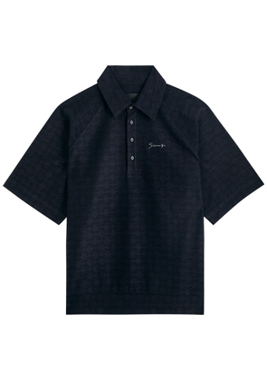 Givenchy Patterned-intarsia Cotton Polo Shirt - Black - L