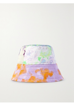 Dries Van Noten - Patchwork Tie-dyed Printed Shell Bucket Hat - Pink - S,M,L