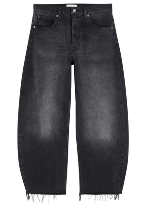 Frame The Bubble Crop Barrel-leg Jeans - Dark Blue - 26 (W26 / UK8 / S)