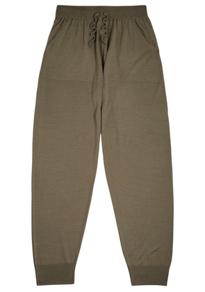John Smedley Henning Wool Sweatpants - Khaki - XL