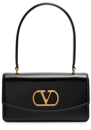 Valentino Garavani Vain Vlogo Leather Shoulder bag - Black - One Size