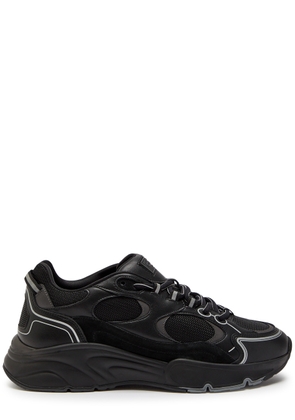 Cleens Pulse Runner Panelled Mesh Sneakers - Black - 42 (IT42 / UK8)