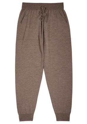 John Smedley Henning Wool Sweatpants - Light Brown - L
