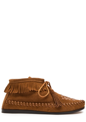 Isabel Marant Felsa Fringed Suede Loafers - Tan - 36 (IT36/ UK3)