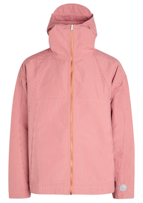 Pdf Channel Low Ride Checked Cotton-blend Jacket - Red - M