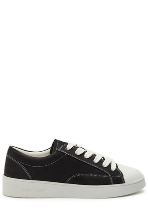 Jude Llow Nico Panelled Nubuck Leather Sneakers - Black And White - 9 (IT43 / UK9)
