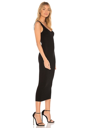 Enza Costa Rib Tank Dress in Black. Size M. Also in L, S, XS.