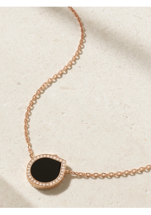 Repossi - Antifer 18-karat Rose Gold, Onyx And Diamond Necklace - Black - One size