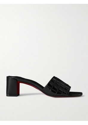 Christian Louboutin - So Cl Croc-effect Patent-leather Mules - Black - IT34,IT34.5,IT35,IT35.5,IT36,IT36.5,IT37,IT37.5,IT38,IT38.5,IT39,IT39.5,IT40,IT40.5,IT41,IT41.5,IT42