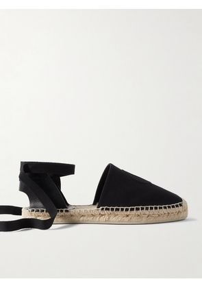 Christian Louboutin - Nanou Lace Leather-trimmed Canvas Espadrilles - Black - IT34,IT35,IT36,IT37,IT38,IT39,IT40,IT41,IT42