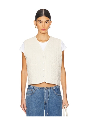 DONNI. The Quilted Vest in Cream. Size XL. Also in XS.