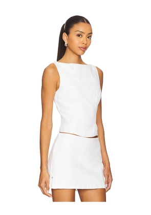 Amanda Uprichard Lielle Top in White. Size S. Also in L, M, XL, XS.