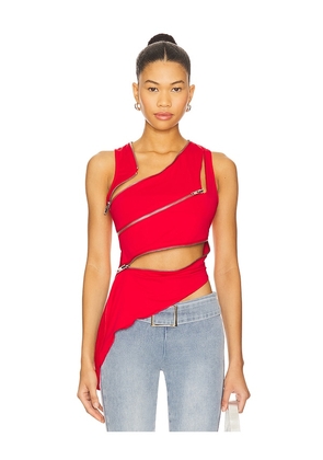 BY.DYLN x REVOLVE Addison Top in Red. Size L. Also in M, S, XS.