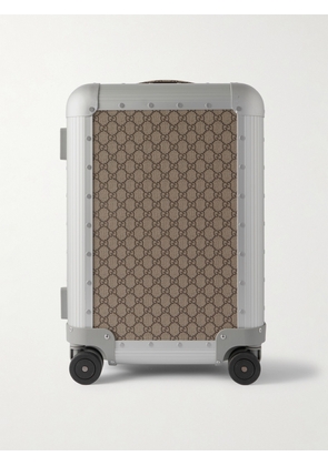 Gucci - + Fpm Milano Monogrammed Coated-canvas And Aluminum Suitcase - Silver - One size