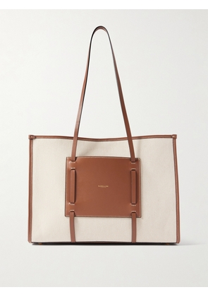 DeMellier - The Capri Leather-trimmed Canvas Tote - Neutrals - One size