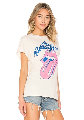 Madeworn Rolling Stones Tee in White. Size M. Also in L, S, XL, XS.