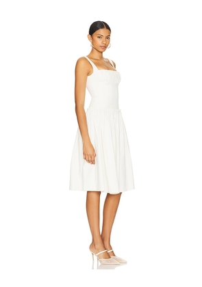 LOBA Lalia Midi Dress in Ivory. Size XS. Also in S, XL.