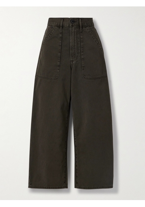 Citizens of Humanity - Ayla Cargo Cotton-twill Wide-leg Pants - Green - 23,24,25,26,27,28,29,30,31,32