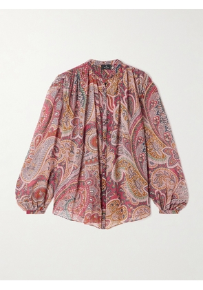 Etro - Paisley-print Silk-crepon Shirt - Red - IT36,IT38,IT40,IT42,IT44,IT46,IT48,IT50