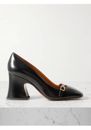 Chloé - Janis Buckled Glossed-leather Pumps - Black - IT35,IT36,IT37,IT37.5,IT38,IT38.5,IT39,IT39.5,IT40,IT40.5,IT41