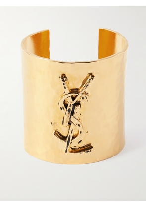 SAINT LAURENT - Cassandre Gold-tone Cuff - S,M