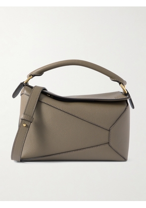 LOEWE - Puzzle Edge Small Textured-leather Shoulder Bag - Brown - One size