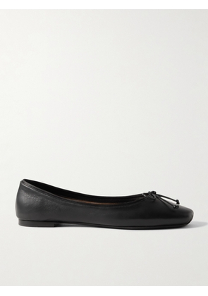 KHAITE - Charlotte Leather Ballet Flats - Black - IT36,IT36.5,IT37,IT37.5,IT38,IT38.5,IT39,IT39.5,IT40,IT40.5,IT41