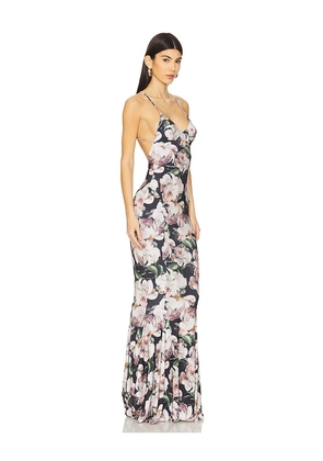 Norma Kamali Low Back Slip Fishtail Gown in Blush. Size L. Also in M, S.